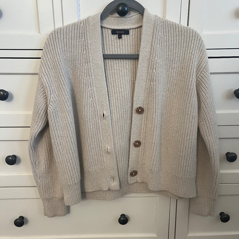 100% cotton fisherman cardigan